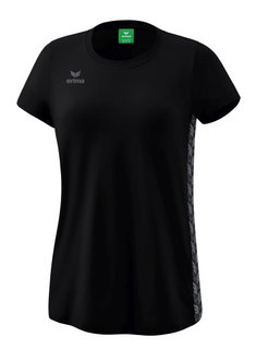 Erima Freizeit-Shirt Essential Team - weicher Baumwollmix, klassischer Schnitt - schwarz/grau Damen