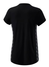 Erima Leisure Shirt Essential Team - soft cotton blend, classic cut - black/grey Women