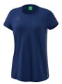 Erima Freizeit-Shirt Essential Team - weicher Baumwollmix, klassischer Schnitt - navyblau/grau Damen
