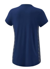 Erima Leisure Shirt Essential Team - soft cotton blend, classic cut - navy blue/grey Women
