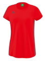 Erima Freizeit-Shirt Essential Team - weicher Baumwollmix, klassischer Schnitt - rot/grau Damen