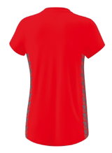 Erima Leisure Shirt Essential Team - soft cotton blend, classic cut - red/grey Women