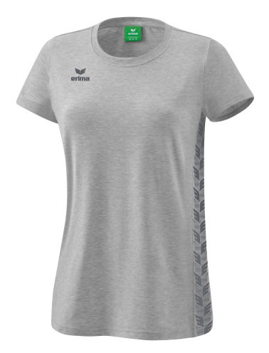 Erima Freizeit-Shirt Essential Team - weicher Baumwollmix, klassischer Schnitt - hellgrau/grau Damen