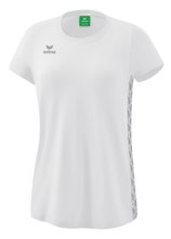 Erima Leisure Shirt Essential Team - soft cotton blend, classic cut - white/grey Women