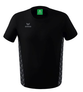 Erima Freizeit-Tshirt Essential Team - weicher Baumwollmix, klassischer Schnitt - schwarz/grau Jungen