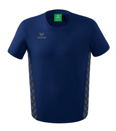 Erima Freizeit-Tshirt Essential Team - weicher Baumwollmix, klassischer Schnitt - navyblau/grau Jungen