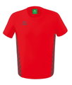 Erima Freizeit-Tshirt Essential Team - weicher Baumwollmix, klassischer Schnitt - rot/grau Jungen