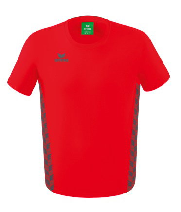 Erima Freizeit-Tshirt Essential Team - weicher Baumwollmix, klassischer Schnitt - rot/grau Jungen