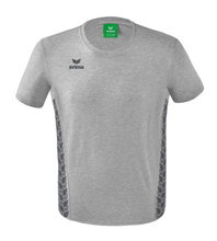 Erima Leisure T-shirt Essential Team - soft cotton blend, classic cut - light grey/grey Boys