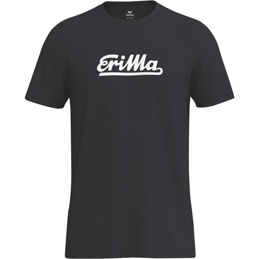 Erima Freizeit-Tshirt Retro 2.0 (100% Baumwolle) schwarz Herren