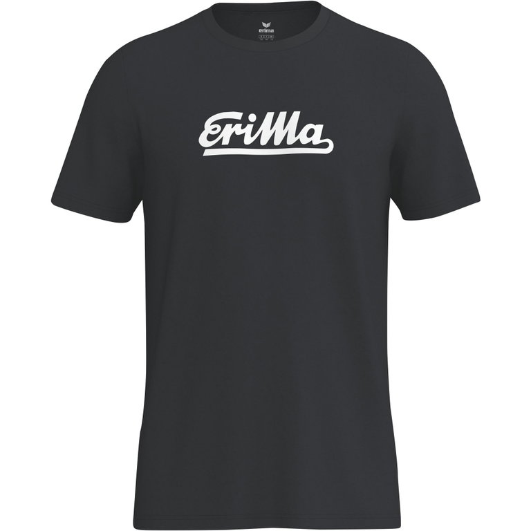 Erima Freizeit-Tshirt Retro 2.0 (100% Baumwolle) schwarz Herren