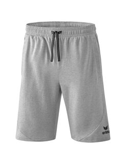 Erima Freizeithose Essential Sweatshorts kurz - weicher Baumwollmix, leichter Stretch - hellgrau/schwarz Herren