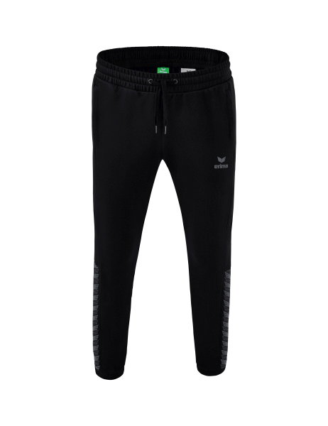 Erima Jogginghose Essential Team Sweathose (weicher Baumwollmix, Reißverschlusstaschen) schwarz/grau Herren