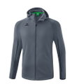 Erima Trainingsjacke Liga Star mit Kapuze (strapazierfähig und elastisches Funktionsmaterial) grau/schwarz Herren