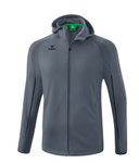 Erima Trainingsjacke Liga Star mit Kapuze (strapazierfähig und elastisches Funktionsmaterial) grau/schwarz Herren