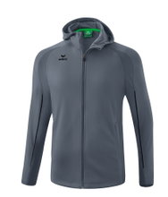 Erima Training Jacket Liga Star with Hood (durable and elastic functional material) grey/black Men
