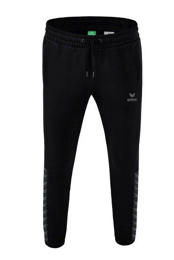 Erima Jogginghose Essential Team Sweathose (weicher Baumwollmix, Reißverschlusstaschen) schwarz/grau Jungen