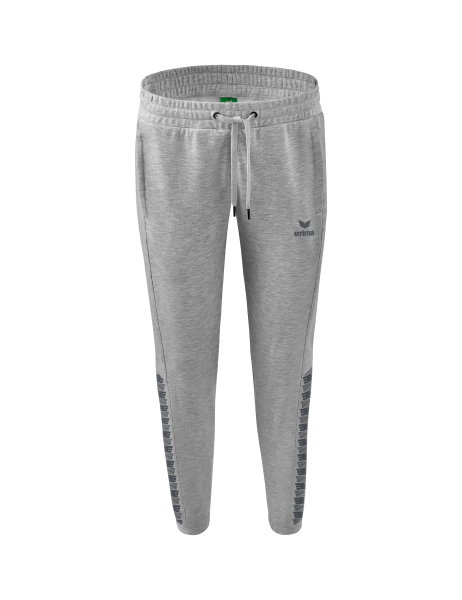 Erima Jogginghose Essential Team Sweathose (weicher Baumwollmix, Reißverschlusstaschen) hellgrau/grau Damen