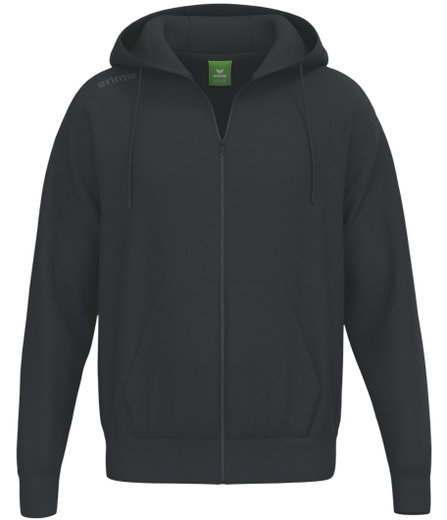 Erima bluza z kapturem TS Hoodie Full Zip (materiał mieszany) czarna męska