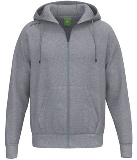 Erima Kapuzenpullover TS Hoodie Full Zip (Mischgewebe) hellgrau Herren