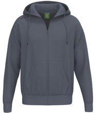 Erima Hooded Sweatshirt TS Hoodie Full Zip (Mixed Fabric) Dark Grey Men's