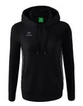 Erima Kapuzenpullover Essential Team (weiche Baumwolle, Rippbündchen) schwarz/grau Damen