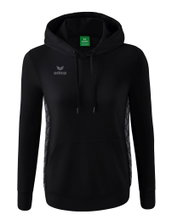 Erima Hoodie Essential Team (soft cotton, ribbed cuffs) black/grey Women