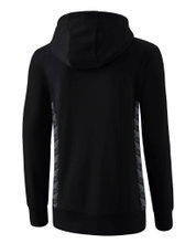 Erima Hoodie Essential Team (soft cotton, ribbed cuffs) black/grey Women