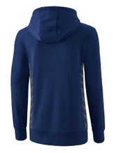 Erima Hoodie Essential Team (soft cotton, ribbed cuffs) navy blue/grey Women