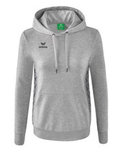 Erima Hooded Sweatshirt Essential Team (soft cotton, ribbed cuffs) light grey/grey Women