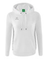 Erima Kapuzenpullover Essential Team (weiche Baumwolle, Rippbündchen) weiss/grau Damen