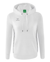 Erima Hoodie Essential Team (soft cotton, ribbed cuffs) white/grey Women