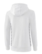 Erima Hoodie Essential Team (soft cotton, ribbed cuffs) white/grey Women
