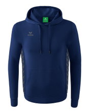 Erima Hooded Sweatshirt Essential Team Hooded Sweat (soft cotton, ribbed cuffs) navy blue/grey Boys