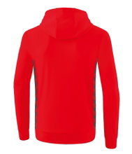 Erima Hooded Sweatshirt Essential Team Hooded Sweat (soft cotton, ribbed cuffs) red/grey Boys