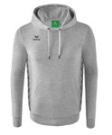 Erima Kapuzenpullover Essential Team Kapuzensweat (weiche Baumwolle, Rippbündchen) hellgrau/grau Jungen