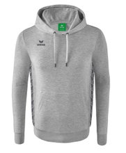 Erima Hooded Sweatshirt Essential Team Hooded Sweat (soft cotton, ribbed cuffs) light grey/grey Boys