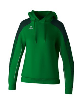 Erima Kapuzenpullover Evo Star (100% Polyester) smaragdgrün/pine Damen