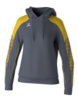 Erima Kapuzenpullover Evo Star (100% Polyester) grau/gelb Damen