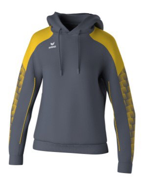 Erima Kapuzenpullover Evo Star (100% Polyester) grau/gelb Damen