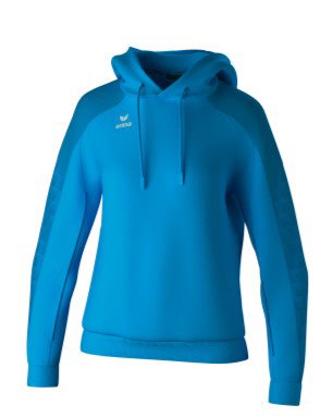 Erima Kapuzenpullover Evo Star (100% Polyester) curacaoblau Damen