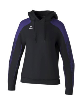 Erima Kapuzenpullover Evo Star (100% Polyester) schwarz/violett Damen