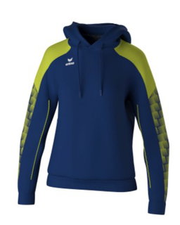 Erima Kapuzenpullover Evo Star (100% Polyester) navyblau/limegrün Damen
