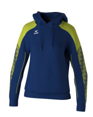 Erima Kapuzenpullover Evo Star (100% Polyester) navyblau/limegrün Damen