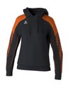 Erima Kapuzenpullover Evo Star (100% Polyester) schwarz/orange Damen