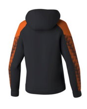 Erima Hooded Sweatshirt Evo Star (100% Polyester) black/orange Ladies