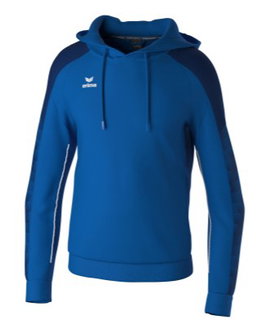 Erima Kapuzenpullover Evo Star (100% Polyester) royalblau/navyblau Kinder