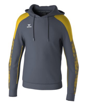Erima Kapuzenpullover Evo Star (100% Polyester) grau/gelb Kinder