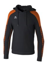 Erima Hooded Sweatshirt Evo Star (100% Polyester) black/orange men's