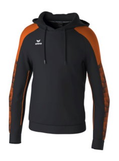 Erima Bluza z kapturem Evo Star (100% poliester) czarna/pomarańczowa męska